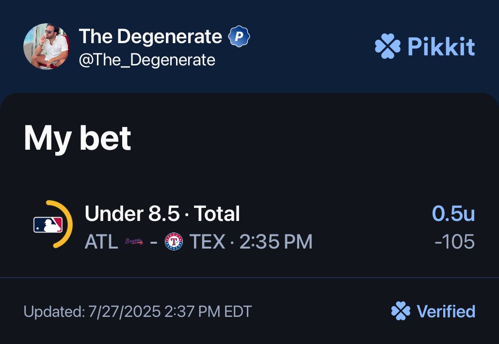 TheDegenWeekly's tweet image. One baseball wager from me. If you tail then you need your brain examined
