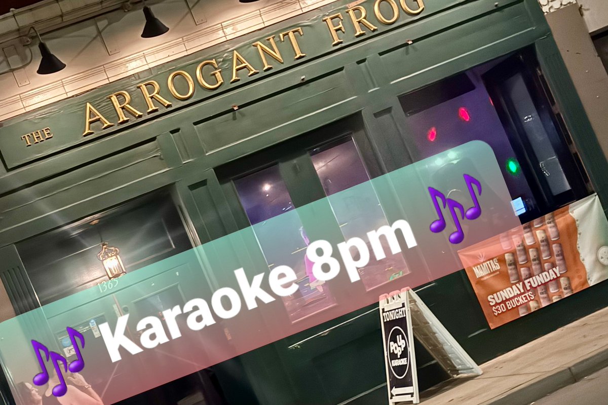 Arrogant Frog Bar (@arrogantfrogbar) on Twitter photo 🚨 IT'S KARAOKE SUNDAY
ARROGANT FROG BAR 🐸
1365 W FULLERTON AVE
🎶TONIGHT 8PM <a href="/PopUpKaraoke/">Pop Up Karaoke</a> 🚨 IT'S KARAOKE SUNDAY
ARROGANT FROG BAR 🐸
1365 W FULLERTON AVE
🎶TONIGHT 8PM <a href="/PopUpKaraoke/">Pop Up Karaoke</a>