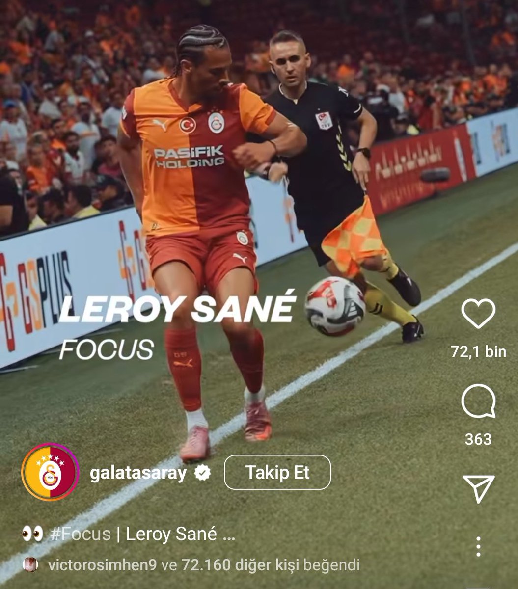Victor Osimhen, Galatasaray beğenilerini sürdürüyor.