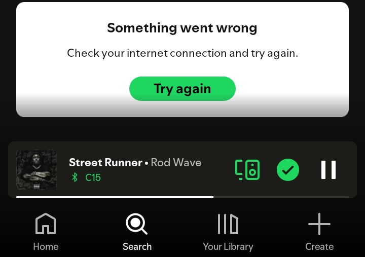 FB_viktor's tweet image. For the past one week something has been wrong with my Spotify account, I can't add songs to my liked songs, I can't even visit some artists' page, each time I visit their pages, this is what it shows me👇 and It's not a network problem. Who knows what the problem might be?