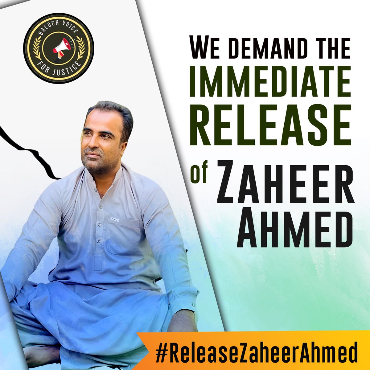 BalochV4Justice's tweet image. Baloch Voice for Justice demands the immediate and safe recovery of Zaheer Baloch, who was forcibly disappeared on June 27, 2024. More than a year has passed, yet his whereabouts remain unknown.
#ReleaseZaheerBaloch