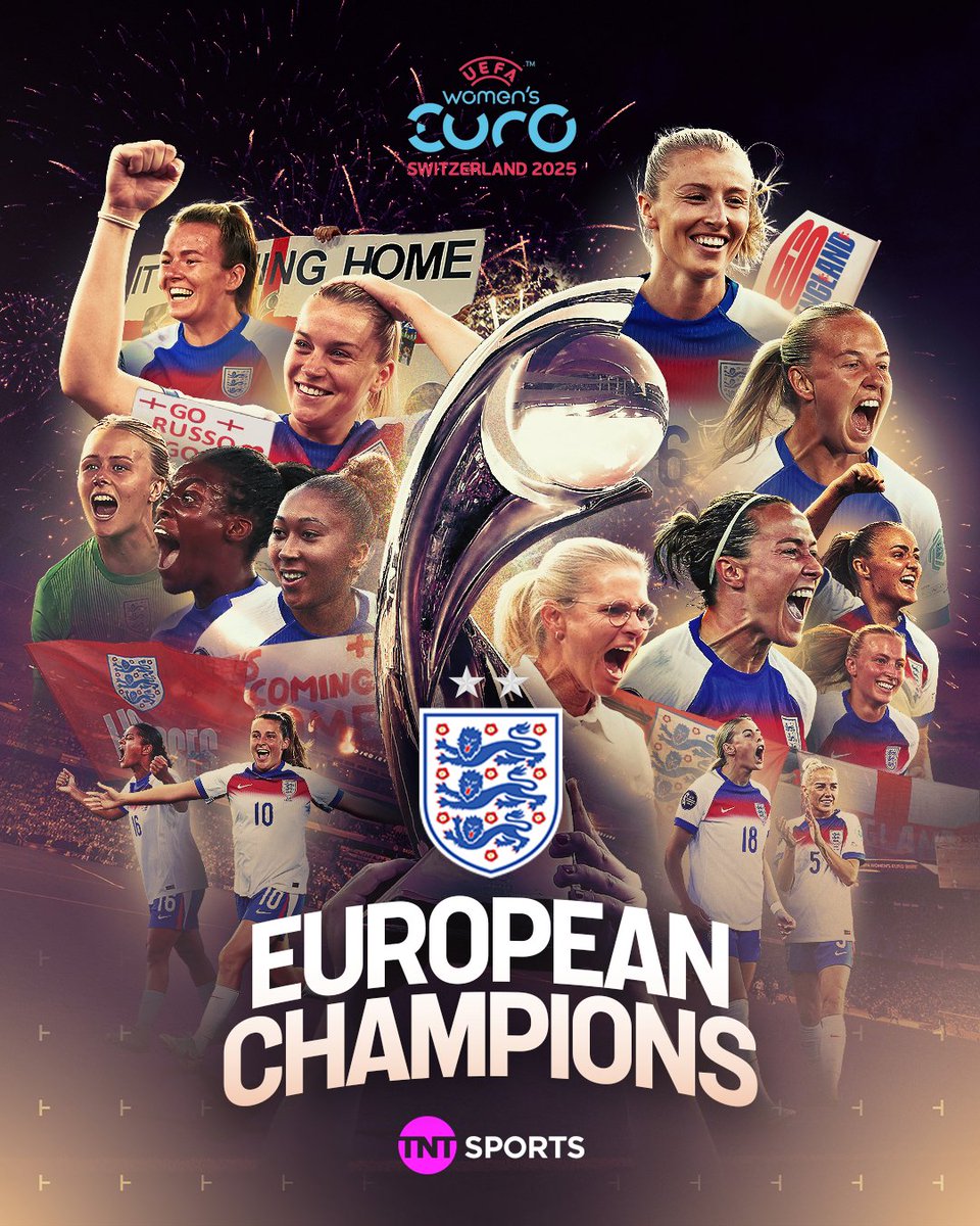 ENGLAND ARE CHAMPIONS OF EUROPE! 🏆🏴󠁧󠁢󠁥󠁮󠁧󠁿