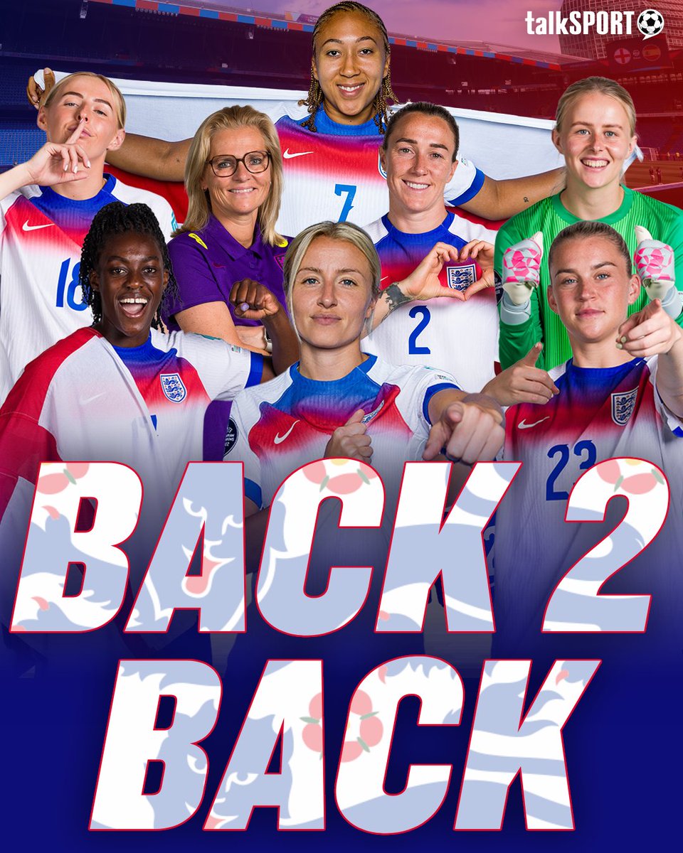 ENGLAND HAVE WON IT AGAIN! 🤩🏆

Winning 3-1 on penalties, the Lionesses defend their Women's Euro title to become the:

🏴󠁧󠁢󠁥󠁮󠁧󠁿 First England team to win a major tournament on foreign soil
🏴󠁧󠁢󠁥󠁮󠁧󠁿 First senior England team to win two major tournaments
🇪🇺 Second Women's team to retain the