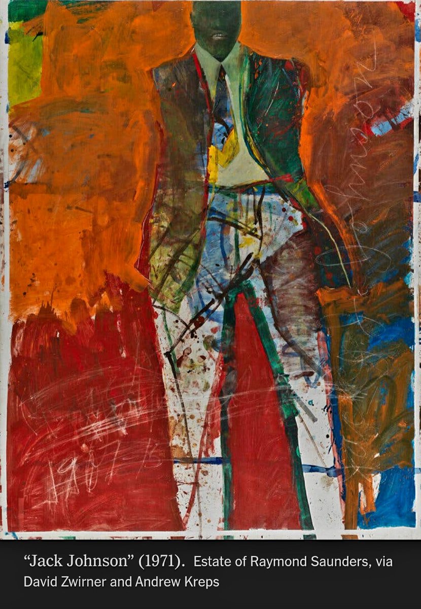 ChristosXanthak's tweet image. in loving memory of 
Raymond Saunders, a belatedly recognized Bay Area artist who decried the art world’s tendency to pigeonhole Black artists by race even as he produced paintings that actively explored racial subjects. He was 90.