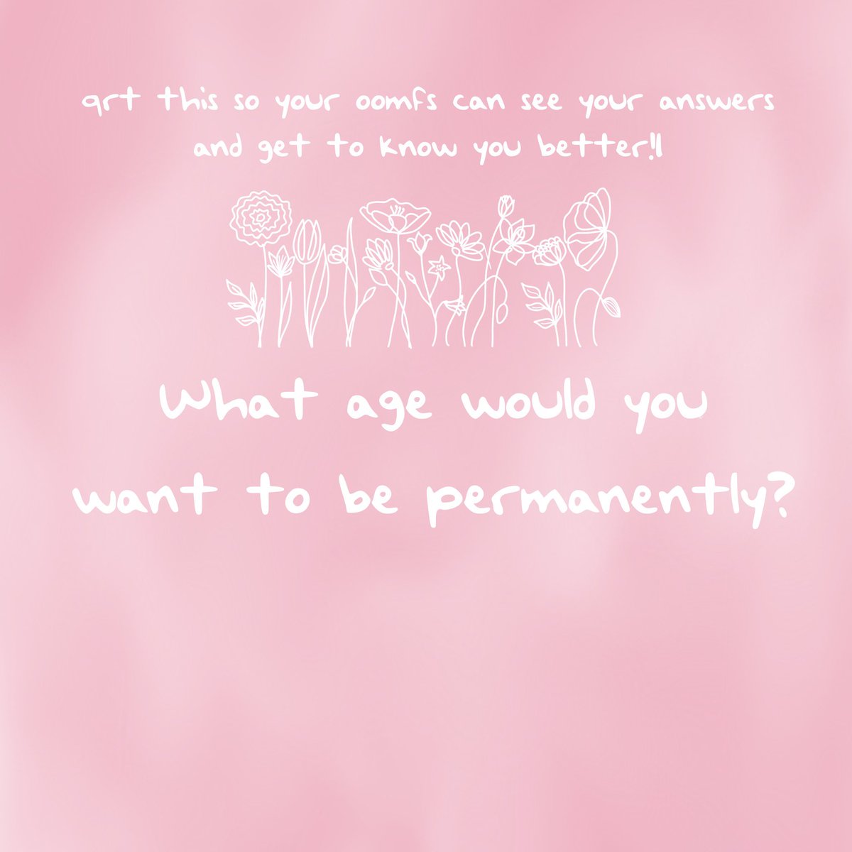 folkmari13's tweet image. Here’s today’s question!!
I think I would be like 25 I think that was pretty good age like your in your mid twenties and can do anything you want