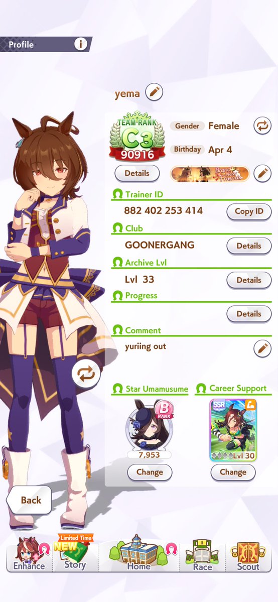 yemathing's tweet image. Uma players plz friend me I promise my rice has good sparks