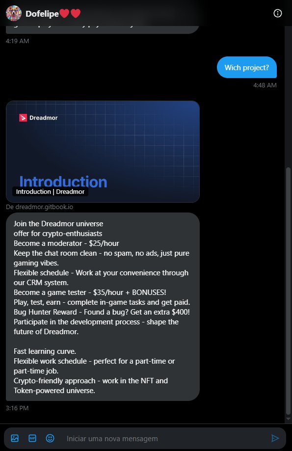 tro7aocripto's tweet image. Mano, direto aparece algum "parceiro", "projeto" ou "vaga de mod" na minha DM que na real é golpe.
Tem uns tão bem montados que se um dia um for real mesmo, vou acabar ignorando achando que é scam... 🤡
⚠️ Fiquem ligados com esses perfis:
@CryptoEdwinFun
@PlayAndFun_MW…