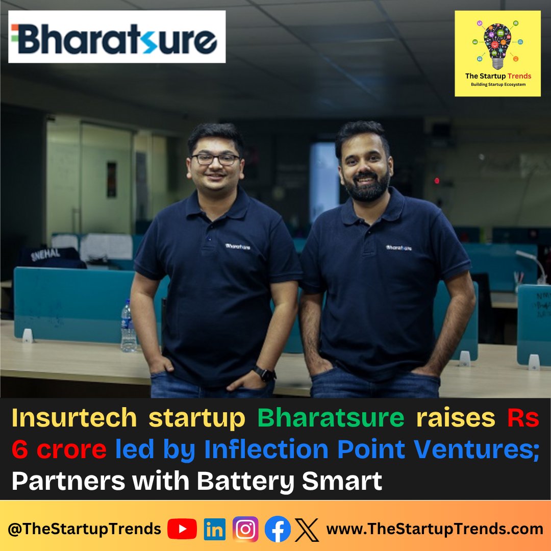 thestartuptrend's tweet image. Read full news: 👉 thestartuptrends.com/Blog/7295/Insu…

 #funding #fundraising #fundingnews #businessnews #startups #Bharatsure #fundingalert #startupindia #thestartuptrends #startupnews #startupnewsindia