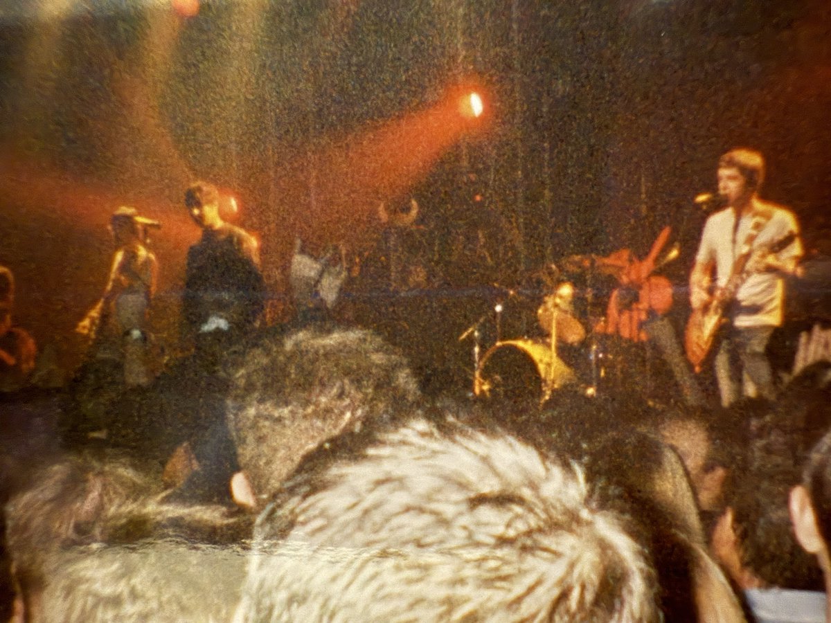 BritsPieces's tweet image. It’s grainy, but I just found my photos from Oasis at the Glasgow Barrowlands in 2001.