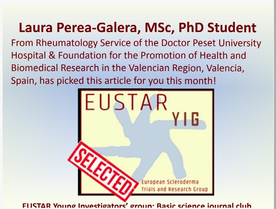 EUSTAR_org's tweet photo. 📢SSc Basic Science Journal Club
💥 Hot news by Dr @LauraPereaGalera (Spain)
🎯 WIN-♦️VCAM-1, E-selectin, SP-D, and CXCL4♦️ independently predict mortality and ILD progression⏩enhancing prognostic accuracy beyond clinical data!
Find out more 👇
https://t.co/c1g17MISPt
#EUSTAR https://t.co/WzkR4DHXZw