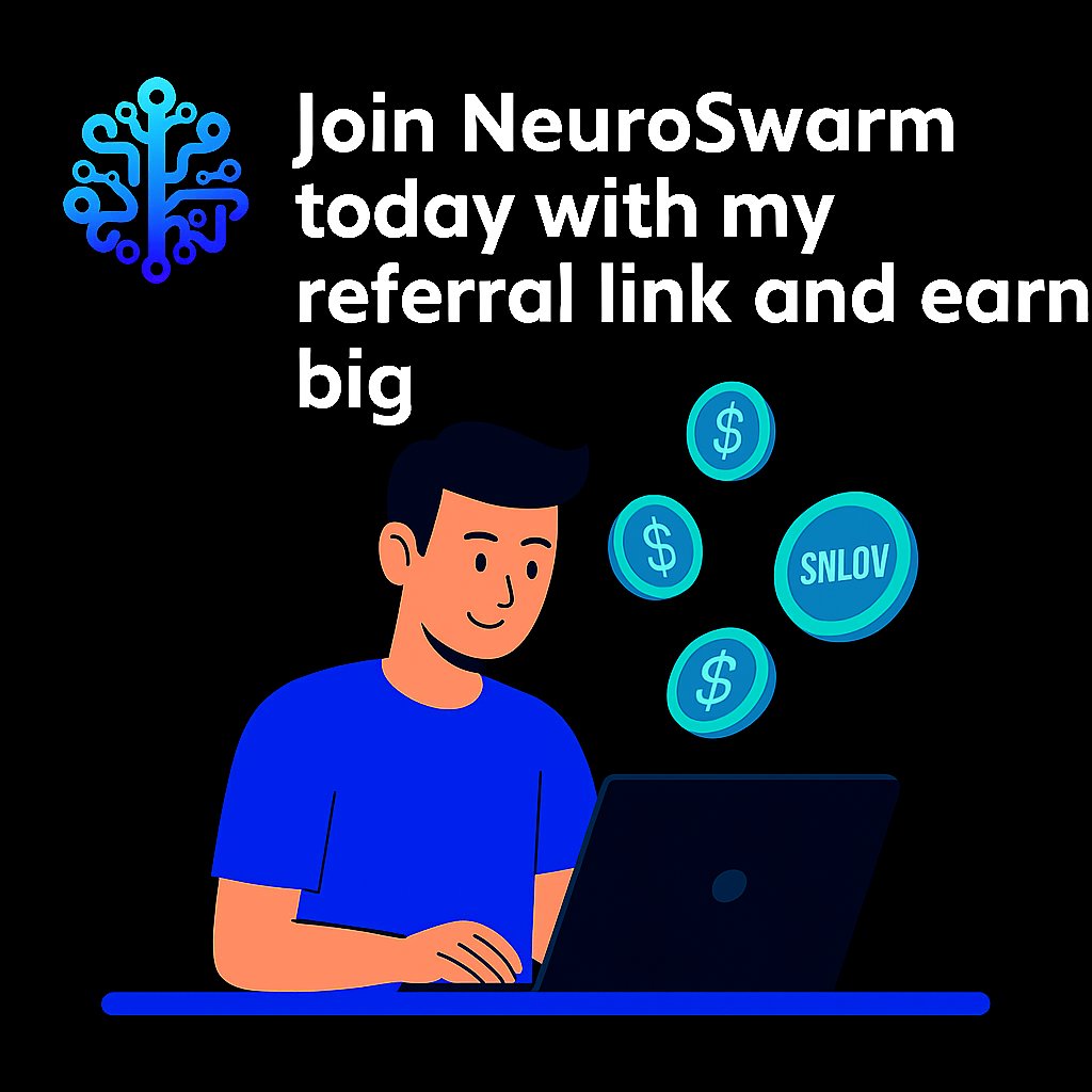 cryptozuga's tweet image. 🔥 The future of AI rewards is here!
Start earning #NLOV tokens with NeuroSwarm — where your device becomes a passive income powerhouse. 🚀
I’m already farming big, and you can too.
Join through my referral link 👉 swarm.neurolov.ai/dashboard?ref=…
The earlier you start, the bigger the…