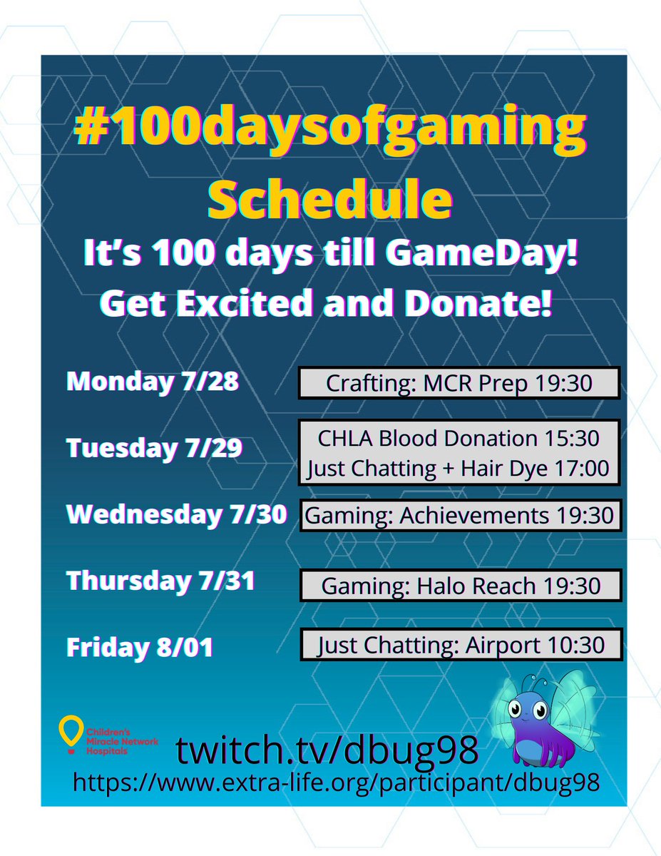Alexa (@thedbug) on Twitter photo Sorry the stream schedule has been so all over the place. I promise it will be back on track in Aug. No stream today BUT I have a weeks worth to make up to you! #100daysofgaming #extralife #twitch #dbug98 <a href="/ExtraLifeLA/">Extra Life LA</a> <a href="/ExtraLife4Kids/">Extra Life</a> Sorry the stream schedule has been so all over the place. I promise it will be back on track in Aug. No stream today BUT I have a weeks worth to make up to you! #100daysofgaming #extralife #twitch #dbug98 <a href="/ExtraLifeLA/">Extra Life LA</a> <a href="/ExtraLife4Kids/">Extra Life</a>