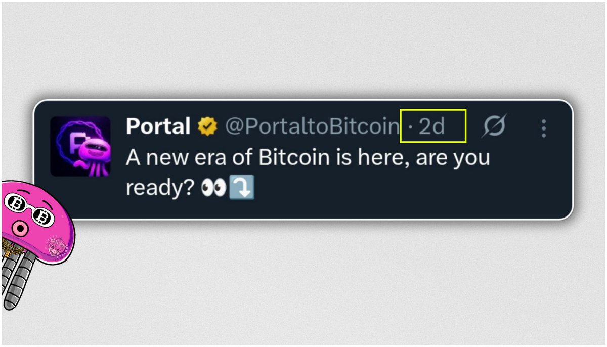 zxcpm_wallet's tweet image. It’s been 2 days without a post from @PortaltoBitcoin
Did the intern log off to touch some grass? 😅 or is the team cooking something up?
Maybe an article about the Portal to Bitcoin TGE? Or an update on the new reward structure? Testnet V3, perhaps? Or is there a surprise…