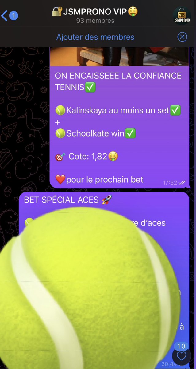 JSMProno's tweet image. 🚨BET ACES POSTÉ DANS LE VIP🎾
Un Bijou a été trouvé 💎
👉Pour rejoindre le VIP:
DM moi en écrivant « VIP » en message privé, et je te dis comment accéder facilement et à mon VIP🥳
👤Nombre de membres: 93
#TeamParieur