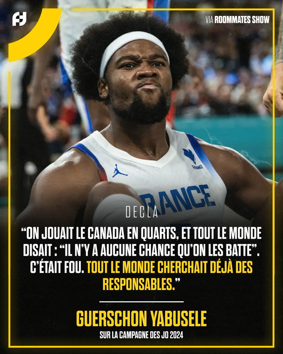 FirstTeam101's tweet image. Les révélations de Guerschon Yabusele sur l'EDF lors de la campagne des J0 2024 🎙️🇫🇷
Invité du @Roommates_Show, le podcast de ses nouveaux coéquipiers Josh Hart et Jalen Brunson, Guerschon est revenu sur la dernière compétition des Bleus !