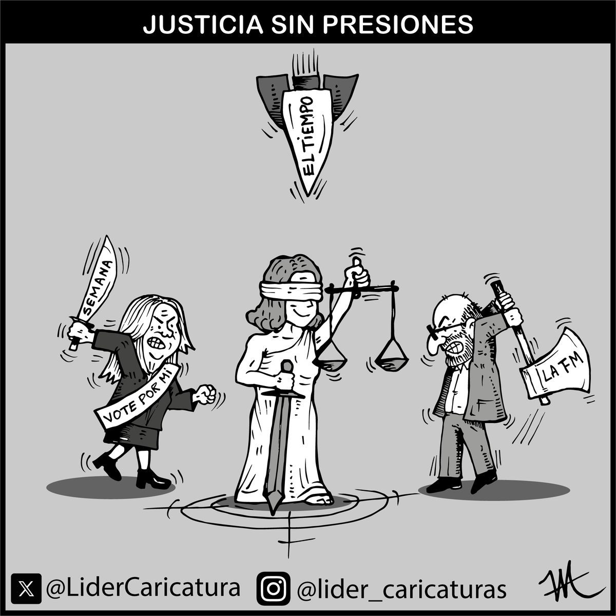 LiderCaricatura's tweet image. El juicio al ex presidente Uribe ha tenido toda clase de presiones pero las más recientes de los medios sobre la Juez que debe decidir, es la fresa que le faltaba al pastel #ColombiaConElCucho #Veredicto #NoticiasParaHuir #FelizDomingo