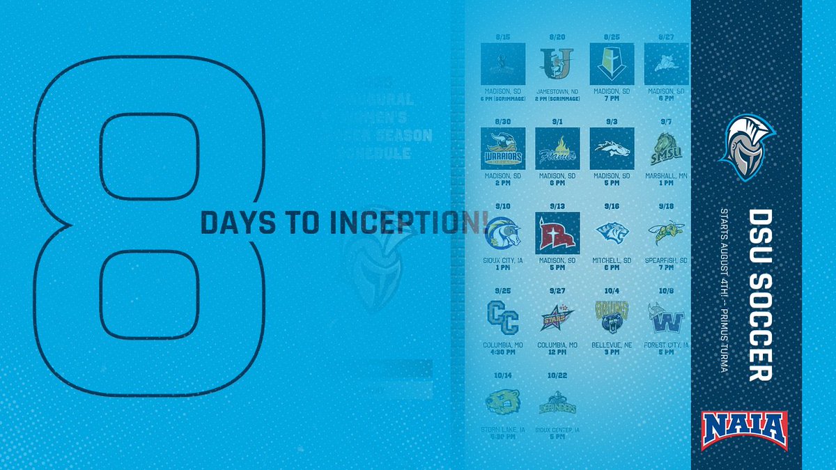 T- Minus 8 days to Inception!  Our athletes begin their journey August 4th!