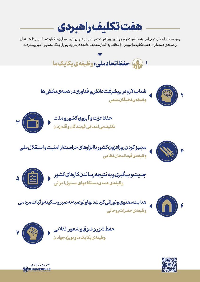 arezu202's tweet image. در کنار این هفت تکلیف
غنی سازی هم انجام می دیم....
برسد به گوش ترامپ احمق
