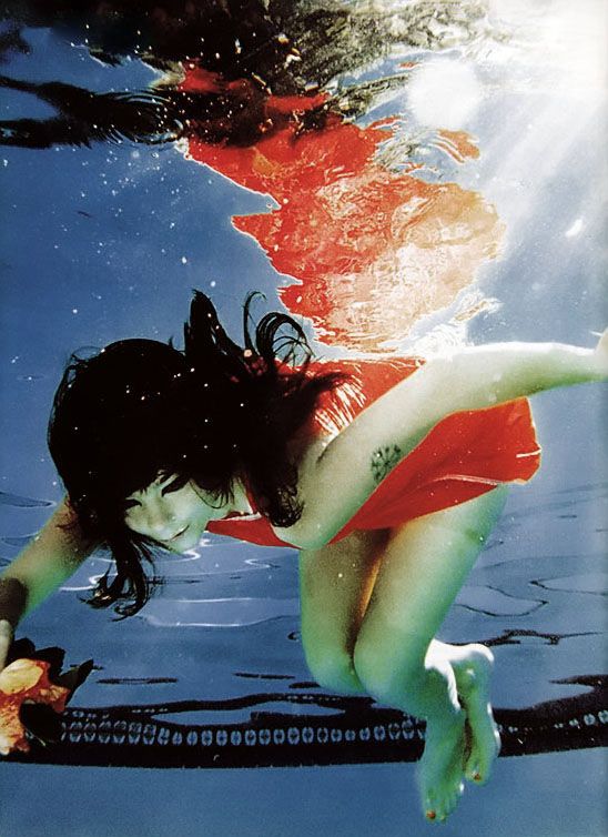 bjorkarchivee's tweet image. Björk underwater with a water lily, 1995. 🌺
📸Kate Garner