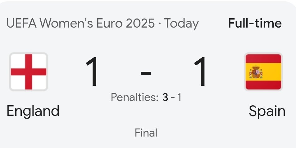 What a game! I've admired Salma Paralluelo for years because she was a track star first. That last pk hurts. Congrats to England.