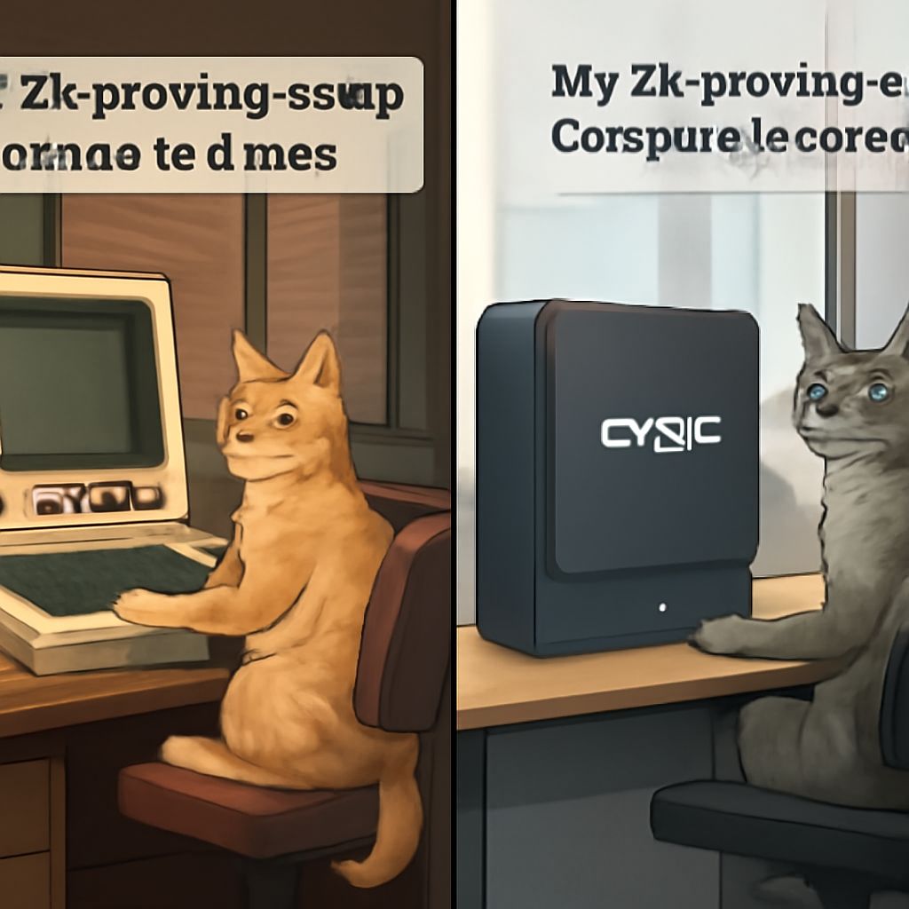 Abdulkhaan10's tweet image. Left: "ZK proving in 2018"
Right: "ZK proving with @cysic_xyz in 2025"
C — ComputeFi Infrastructure
Y — Yield from Real Compute
S — Scalable ZK Proving
I — Integrated Hardware + Software
C — Custom Chips for a Decentralized Future