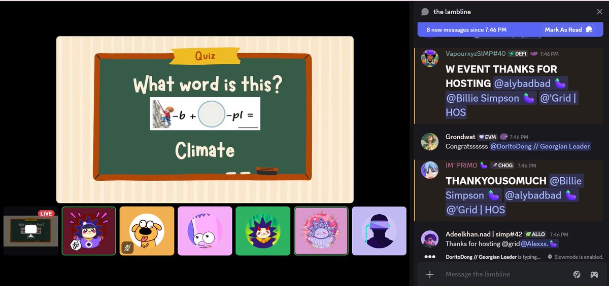 Thank you guys for joining our event “Are you the Smartest Nads?”

Congrats <a href="/DoritoDong/">DoritoDong</a> for winning this title again 💜

Who’s gonna challenge Dorito for the title this coming week? 🫣

Tysm partners, <a href="/_BillieSimpson/">Billie Simpson</a> <a href="/sham_ble/">Grid</a> and <a href="/_ImPRIMO/">imPRIMO💜</a> for the bgm 💜