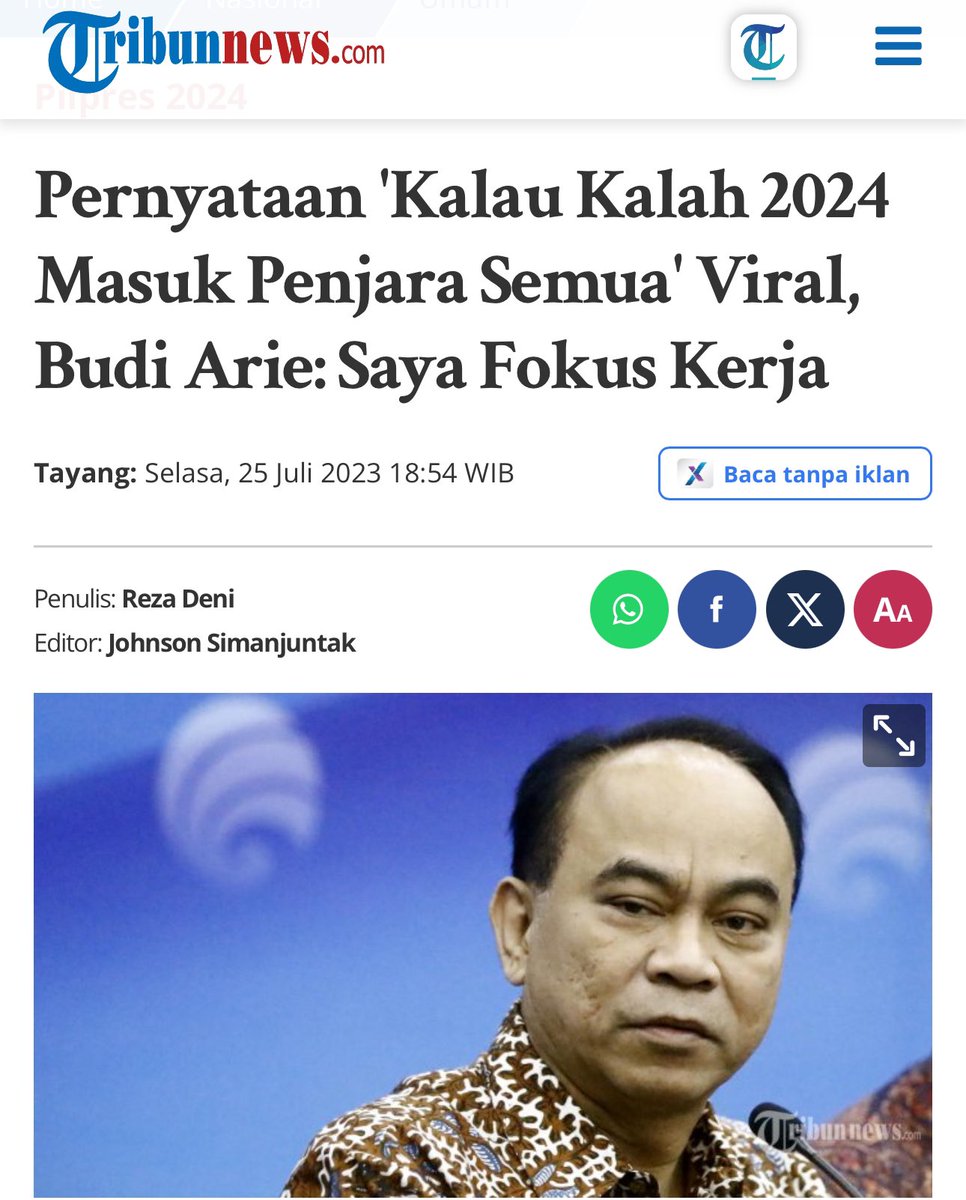 <a href="/KaredokLeunca__/">JEPRET ! KARET NA 2,LADA!🔥</a> Dugaan ada kaitan dengan pernyataan ini, jadi si Budi Ari harus dilindungi,,, Makkk 🤣🤣🤣
