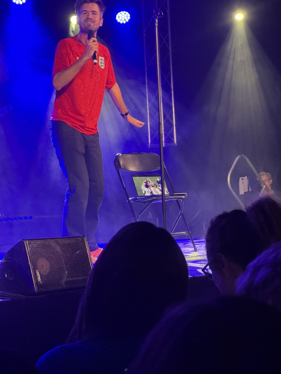 InnoBystander's tweet image. So at St Albans Comedy Garden where Ivo Graham is doing a live commentary to the #WEuro2025 final off an iPlayer stream!!!….
