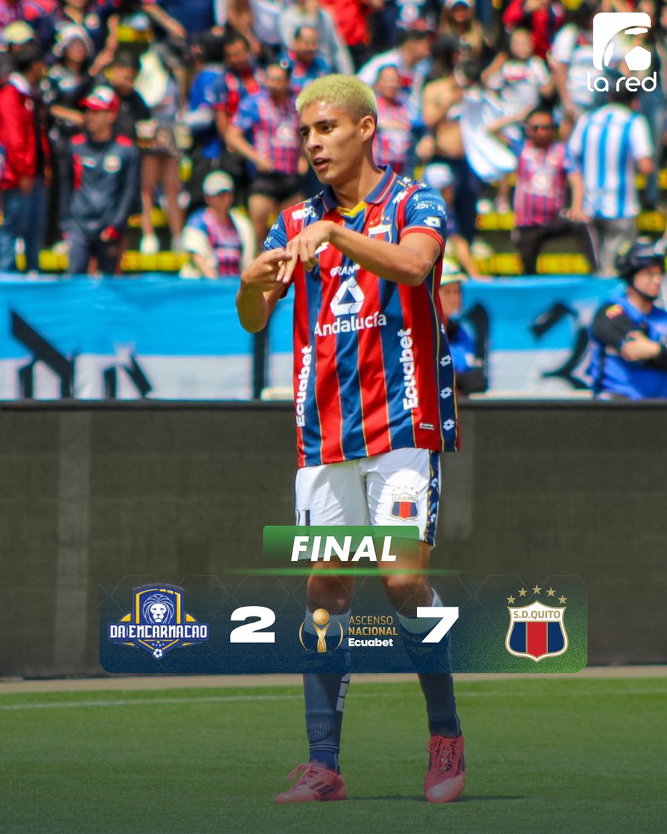 ¡GOLEADA AZULGRANA PARA SEGUIR SOÑANDO! 🔵🔴➕3⃣✅

El Deportivo Quito dio cuenta ante Da Encarnaçao con los goles de William Ocles (2), Piero Guzmán, Mateo Zambrano, Mateo Del Pino y Diego Espinosa (2)

Chalá marcó los dos tantos del equipo local