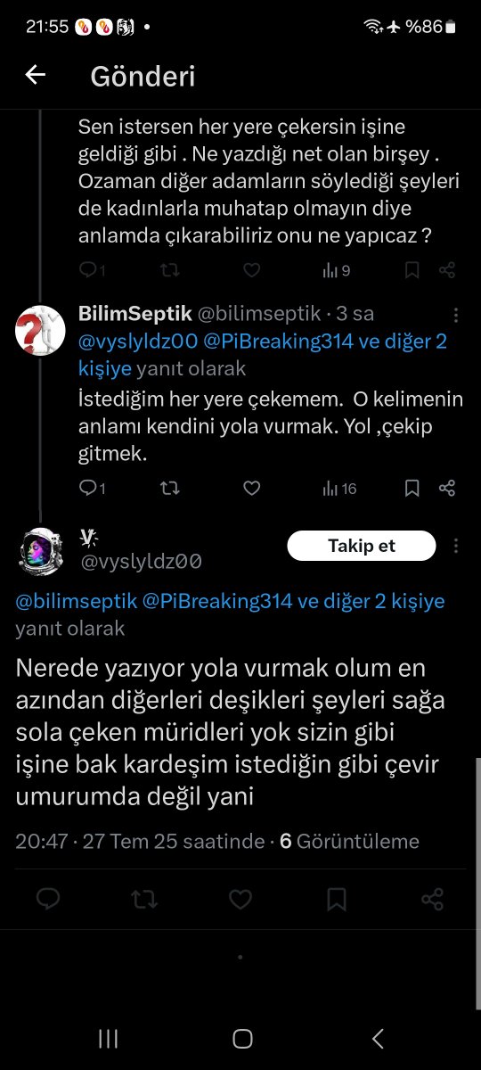 Senin burda oğlun yok oe. Git azcık araştır.  İşine gelmeyince engellersin tabi