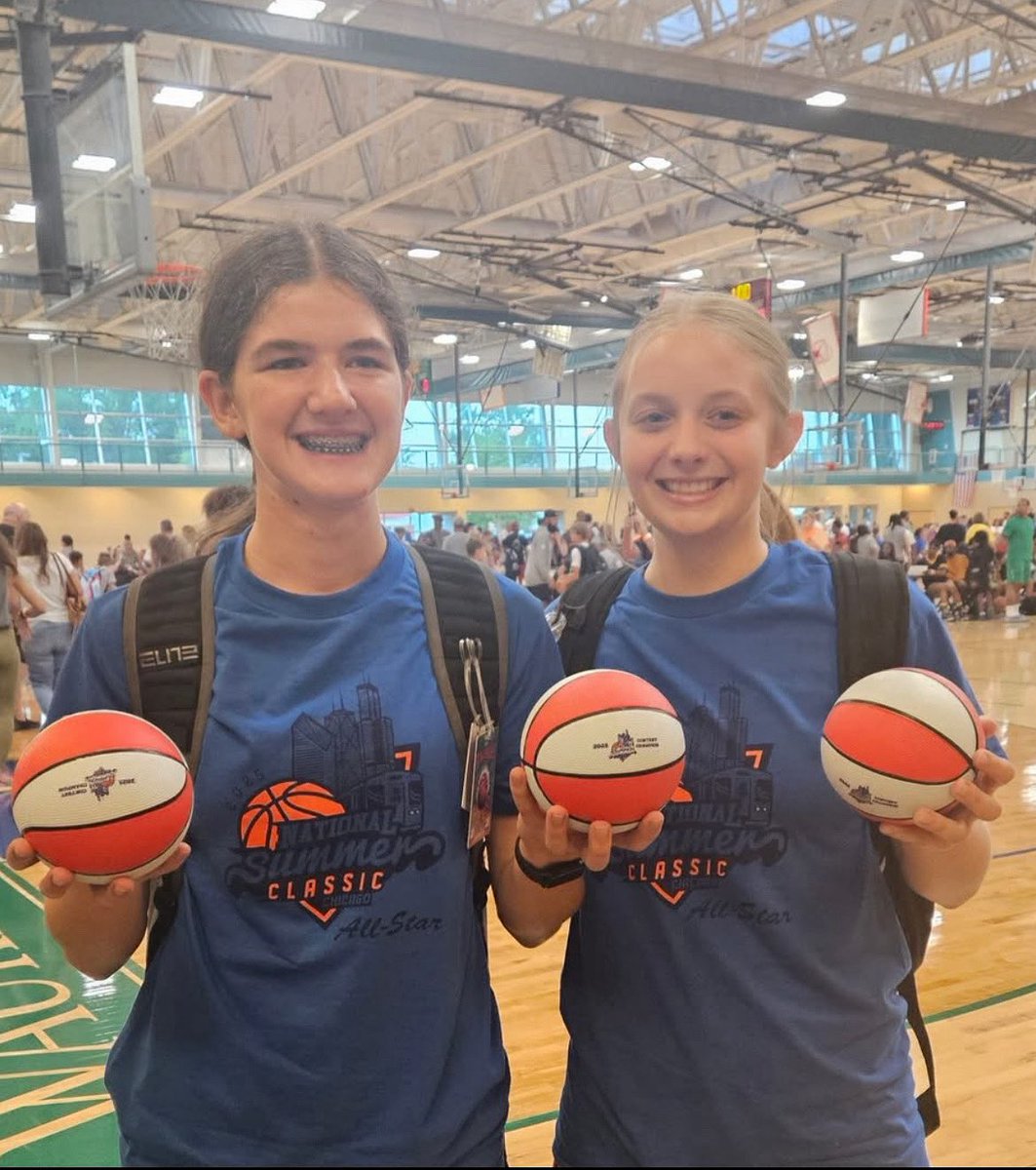 Congratulations to 2028 Lady Focus members Izzy Knitter and Addison Gowen on winning the ball handling competition at the National Summer Classic. Izzy also took home the championship in the free throw competition. Great job to both of you!