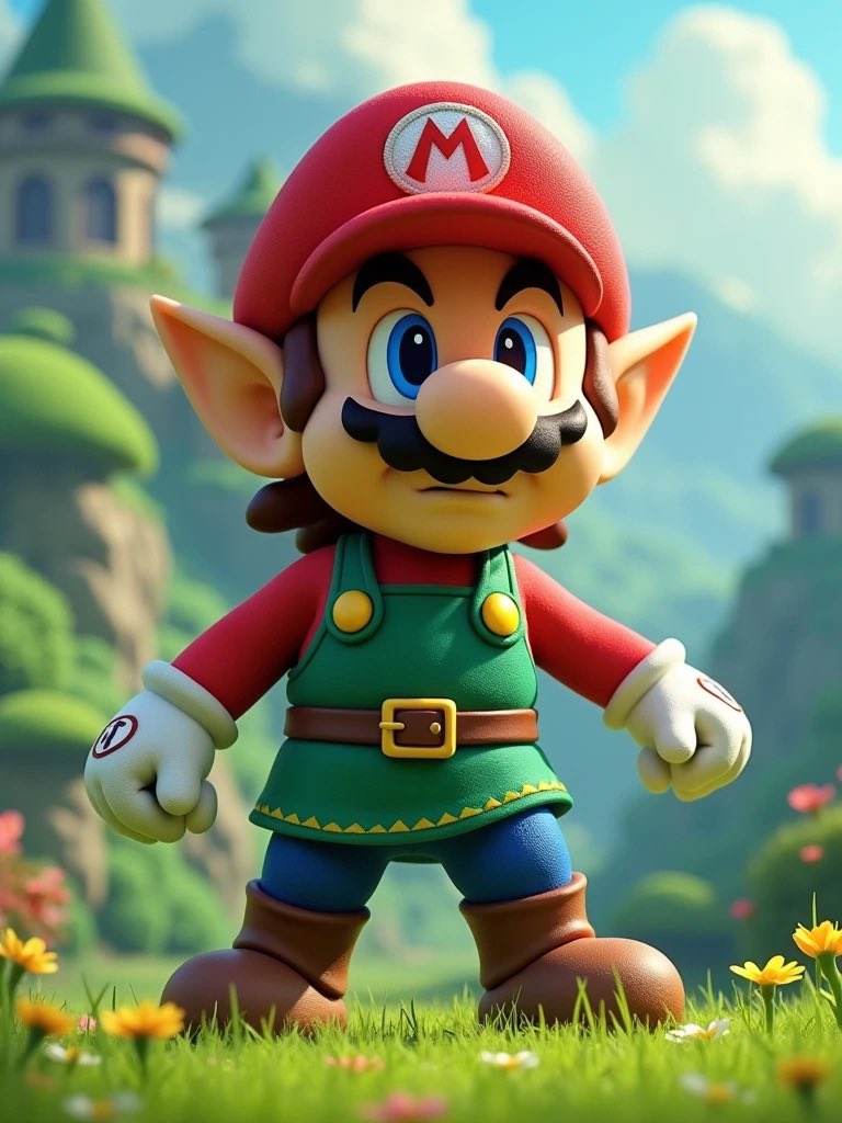 Loon26's tweet image. Link Mario. 
#AIartists #AIArtistCommunity #Ai #AIArtwork #AIArtGallery #Zelda #MarioBros #nintendo #surrealart #3D #design #INSTAGRAM #classic #cool #portrait