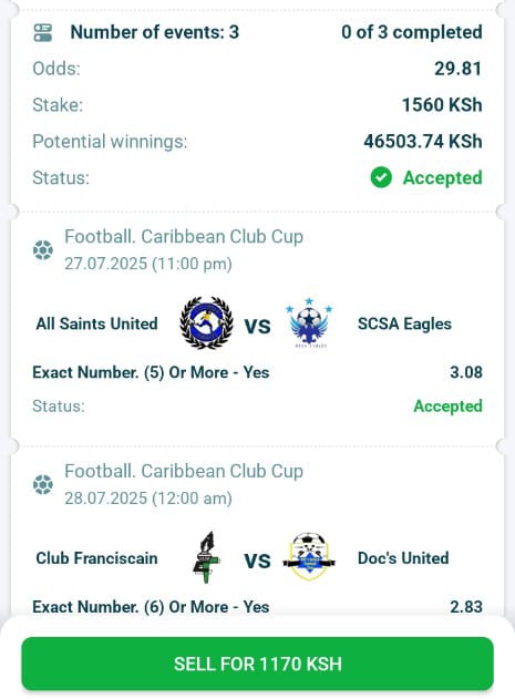 SUREJIM1's tweet image. BET ON 22BETS 🔥
29 ODDS GOAL RANGE ✅
CODE 👉APAL3
REGISTER ACCOUNT 👉 da.gd/2VNSNH
USE PROMO CODE 👉 SUREJIM
