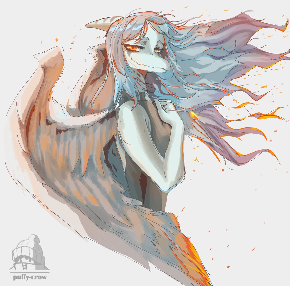puffycrow's tweet image. fang