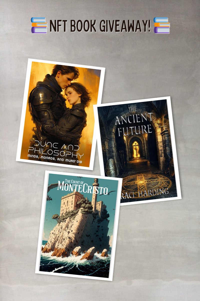 Lend-a-Book (@lend_a_book) on Twitter photo 📚 NFT BOOK GIVEAWAY! 📚
We’re joining forces with the amazing <a href="/tracharding/">Traci Harding - Author of 23 Fantasy Novels</a> a special NFT book giveaway! 📚✨
We’re giving away 3 NFT books:
📘 1 by Traci Harding
📗 2 more from our exclusive Web3 library — all on the Cardano blockchain ($ADA)!
How to Join:
1️⃣ Like this 📚 NFT BOOK GIVEAWAY! 📚
We’re joining forces with the amazing <a href="/tracharding/">Traci Harding - Author of 23 Fantasy Novels</a> a special NFT book giveaway! 📚✨
We’re giving away 3 NFT books:
📘 1 by Traci Harding
📗 2 more from our exclusive Web3 library — all on the Cardano blockchain ($ADA)!
How to Join:
1️⃣ Like this