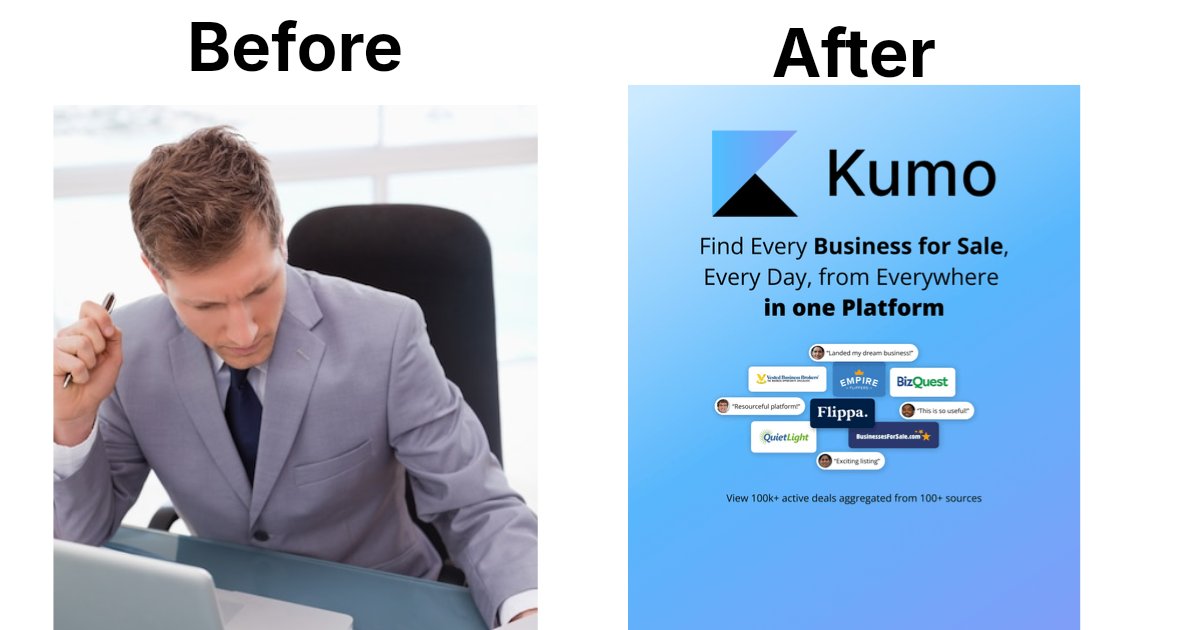 withkumo_'s tweet image. Overwhelmed by the sea of business listings? 🌊 Harness the power of AI for smarter deal sourcing! Dive in for actionable tips that can redefine your strategy and save time.