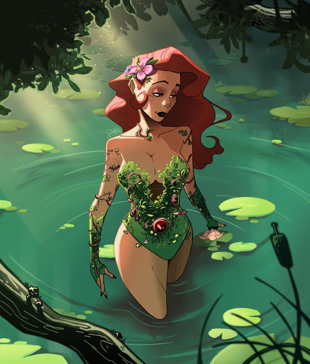 “Leaves of three, let it be”🌹🌺

For this Poison Ivy artwork I tried to combine all my digital art skills that I have learned up until now. Combining Comic art with Painting was a hard challenge but it was so fun to do!!