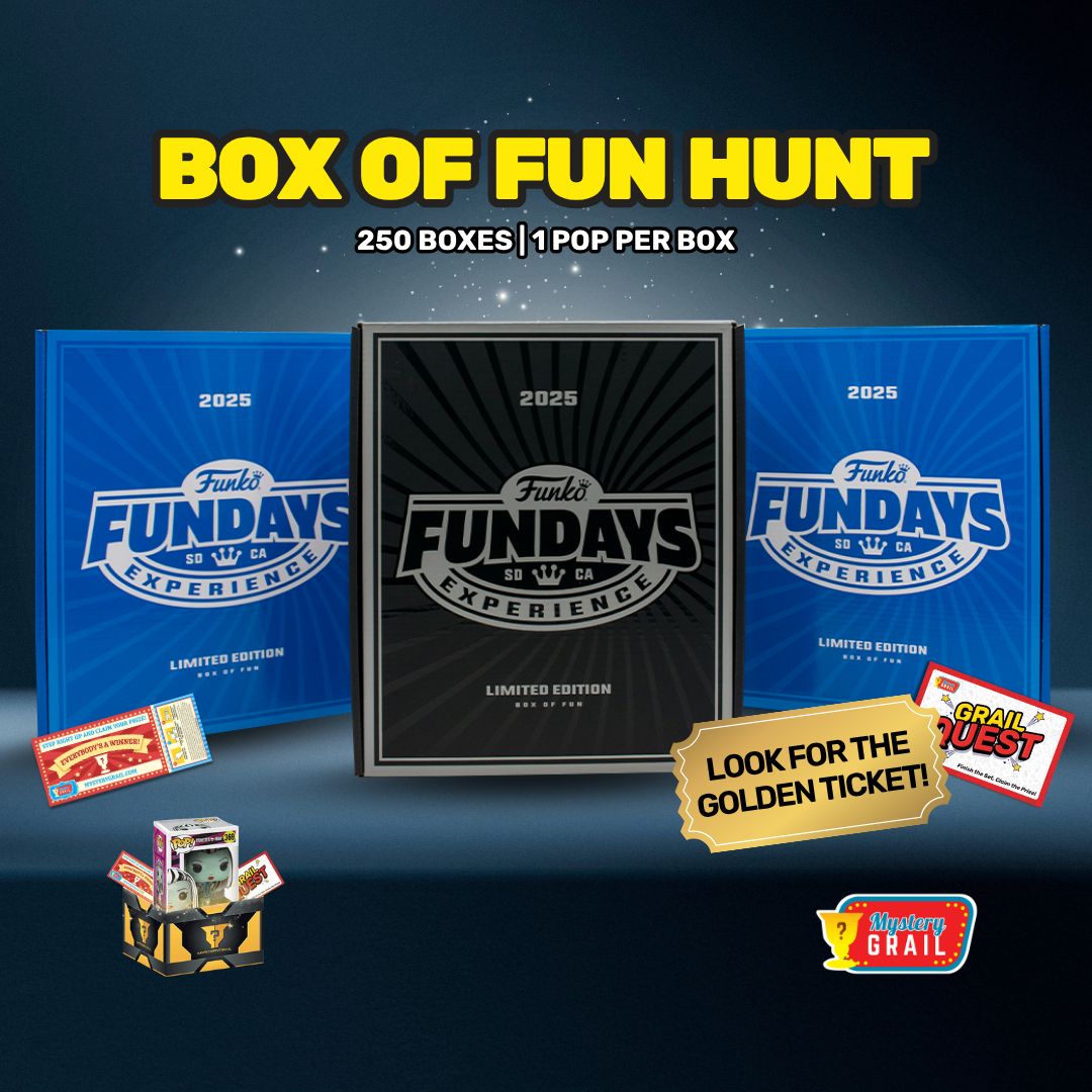 7BucksAPop's tweet image. 🎉 THE ULTIMATE FUNKO HUNT IS ON! 🎉

Dive in for your chance to score the GOLDEN TICKET — unlock the exclusive Fundays Experience 2025 Box of Fun!

Every box packs:
💥 1 Funko Pop
💥 1 Prize Shop Scratch-Off
💥 1 Grail Quest Game Card
Only $15!

Only 250 boxes up for grabs —…