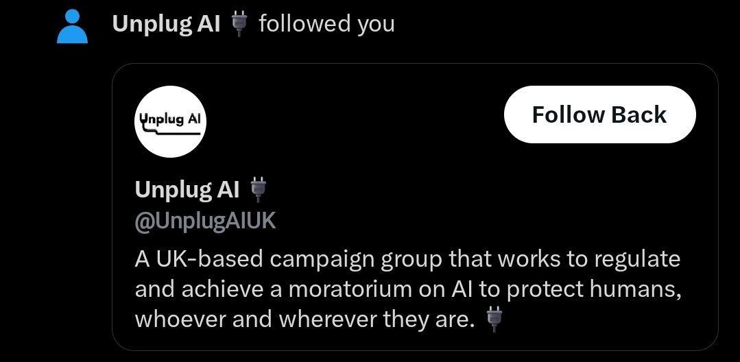 ZEOxious's tweet image. Lmao are they just set up to follow anyone who says fuck ai?