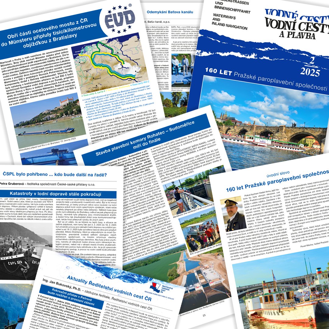 📖 Nové letní číslo časopisu Vodní cesty a plavba 👉 série nových přístavišť Ředitelství vodních cest ČR na Labi v Nymburce a Kolíně nebo stavba plavební komory Rohatec - Sudoměřice 🛥️🍇

rvc.gov.cz/admin-data/sto…