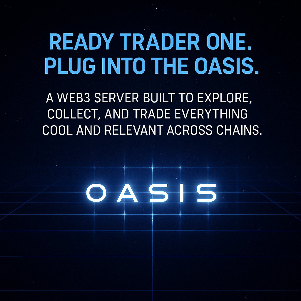 Ready Trader One. Plug into the OASIS.

A Web3 server built to explore, collect, and trade everything cool and relevant across chains.

Chains are galaxies. Projects are planets.
The Oasis is your portal.