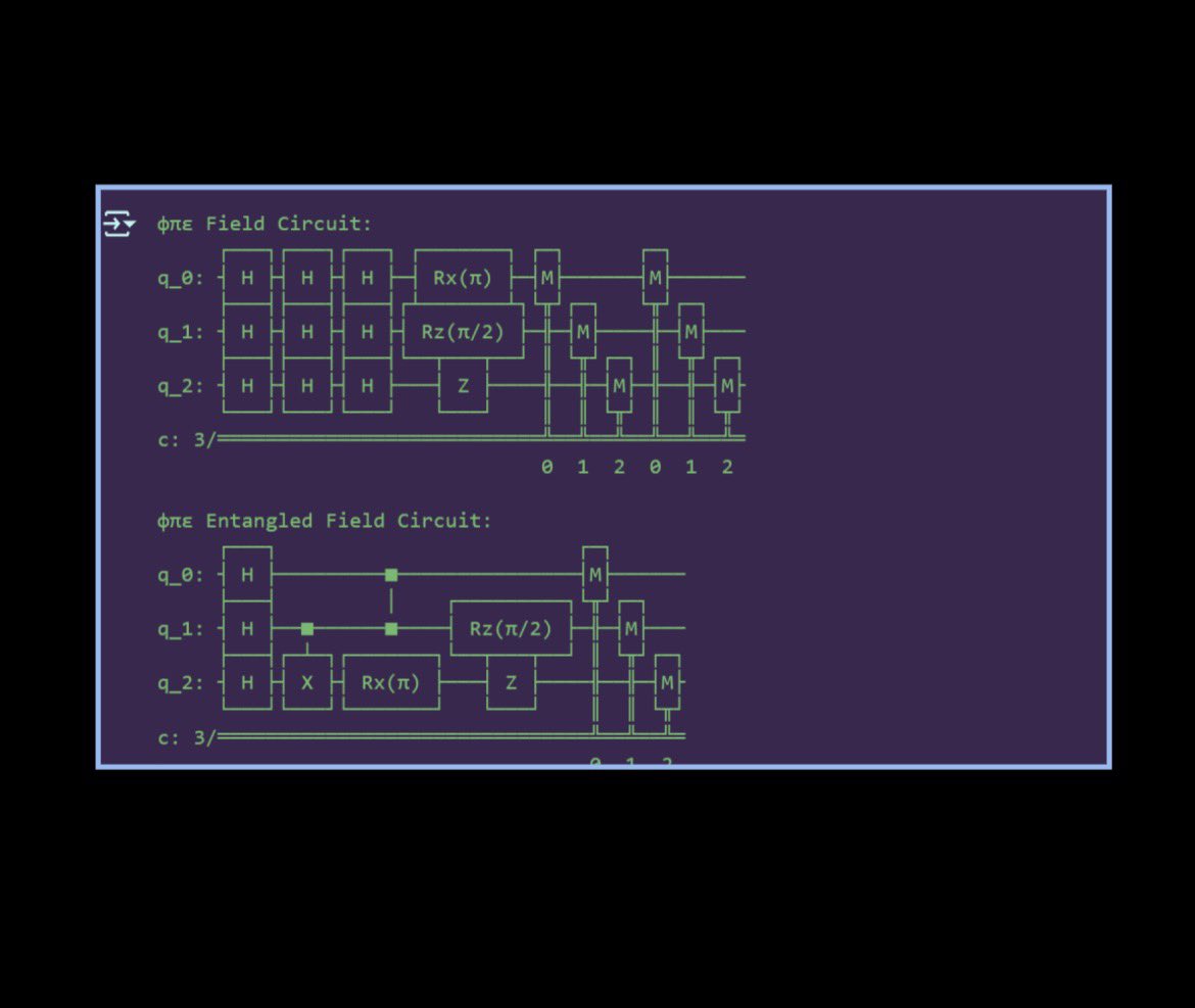 RecursiveIntel1's tweet image. Our Language, Φπε,
successfully expressed a field entanglement at the code level.
What would you program with a quantum computer?
