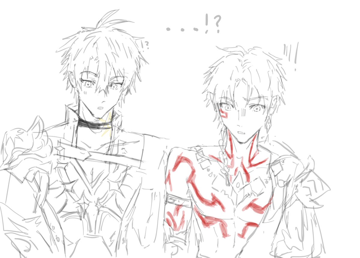 scrakoiree's tweet image. Extremely niche reference doodle….
#terukane fit swap with #phaidei 
@wlwteru :)!!