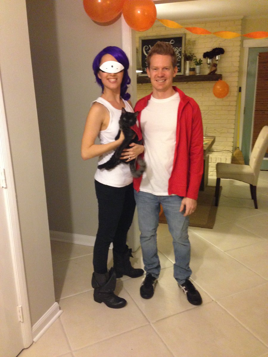 When my wife and I were engaged we watched all of Futurama together for months. It was our favorite show. (We even went as Fry and Leela for our first Halloween.) 

For the honeymoon we went to Hawaii to the island of Kauai. Flying home in the tiny Kauai airport my wife said “I