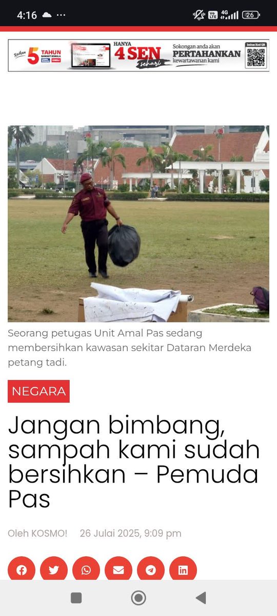 JackPatdoploh's tweet photo. @NgaKorMing @swcorp_my Dont fitnah la YB..kami tahu YB terkejut himpunan besar mcm ni takde sampah kan ? Saya hadir semalam..masa balik tu mmg tak terfikir bab sampah..sebab apa? Sebab SAYA TAK NAMPAK LANGSUNG SAMPAH merata rata..bila baca kenyataan YB cakap 20 Tan sampah..sangat tak logik !! Sumpah! https://t.co/cur7xZbbSQ