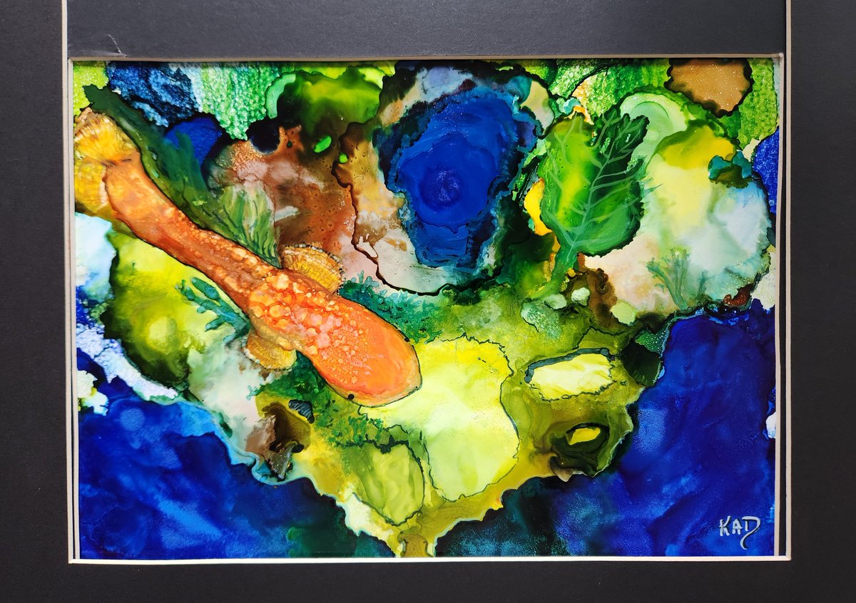KathDesp4's tweet image. A little practice piece #fluidart #abstractart #alcoholinkart #alcoholinks
