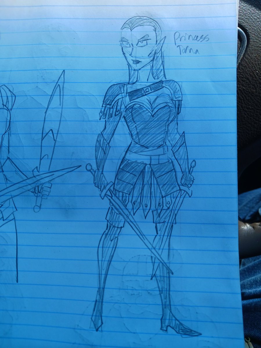 writercollin's tweet image. Elven princess warrior