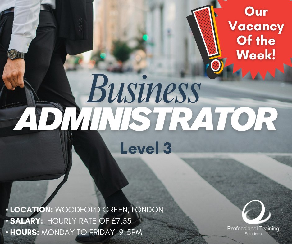 Professional Training Solutions (@protrainuk) on Twitter photo 📣 Business Administrator Level 3 Apprentice Wanted!
Ready to kickstart your career in a buzzing office environment? This fully funded apprenticeship is your chance to gain real experience, build confidence and earn while you learn.
📅 Apply now – 👉 opportunities.protrain-solutions.co.uk/jobs/6118874-b… 📣 Business Administrator Level 3 Apprentice Wanted!
Ready to kickstart your career in a buzzing office environment? This fully funded apprenticeship is your chance to gain real experience, build confidence and earn while you learn.
📅 Apply now – 👉 opportunities.protrain-solutions.co.uk/jobs/6118874-b…