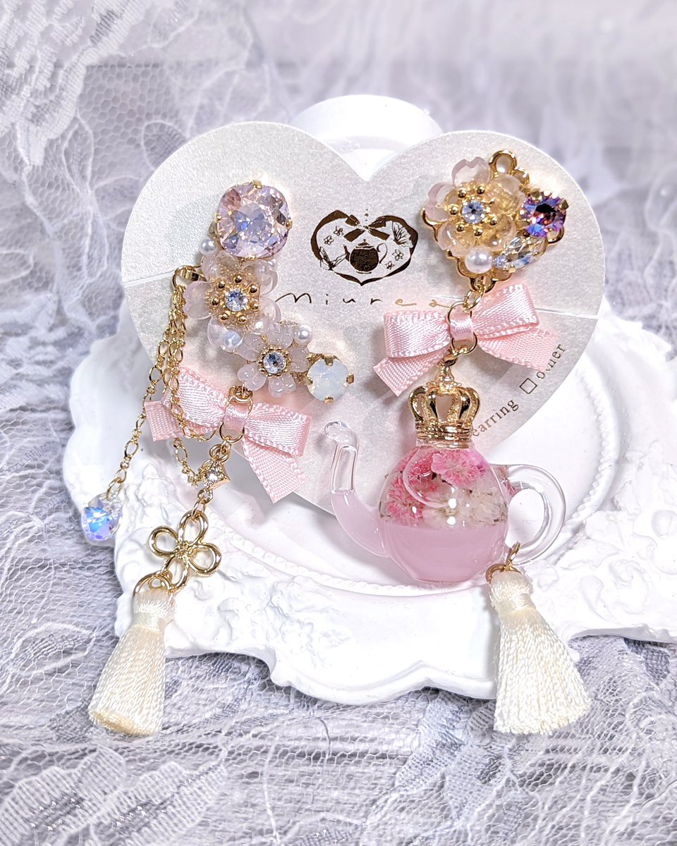 Miureamomo's tweet image. 4,500フォロワー様!
ありがとうございます💕︎
先日アンケートしたこちらの耳飾りを1名様にプレゼントします🎁
金具はイヤリングです໒꒱·̩͙
🌸参加方法
このポストをRP
🌸ご注意
当アカウントフォローしてる方のみ
日本在住、住所お知らせ可の方のみ
未成年の方は保護者様に許可🙏🏻
〆7/31 24時