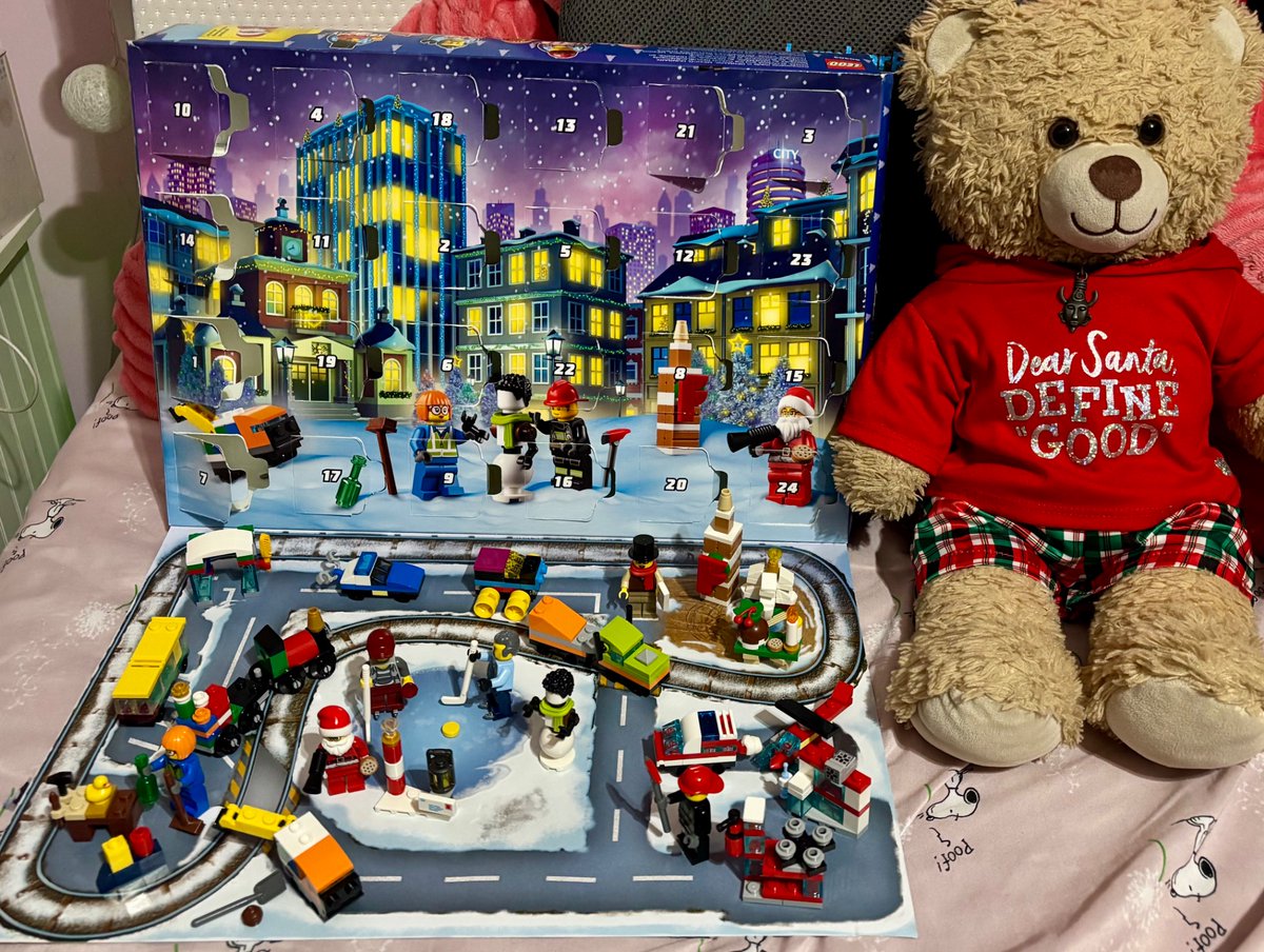 #christmasinjuly25 
In honor of <a href="/joans1963/">Joan and Raspberry 🐻🤗💜</a> our tradition is posting my advent calendar. This was last year’s Lego version. This year’s Lego version is already here waiting.
